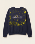 Faded Logo Sweatshirt Navy “Stains Remain Forever”